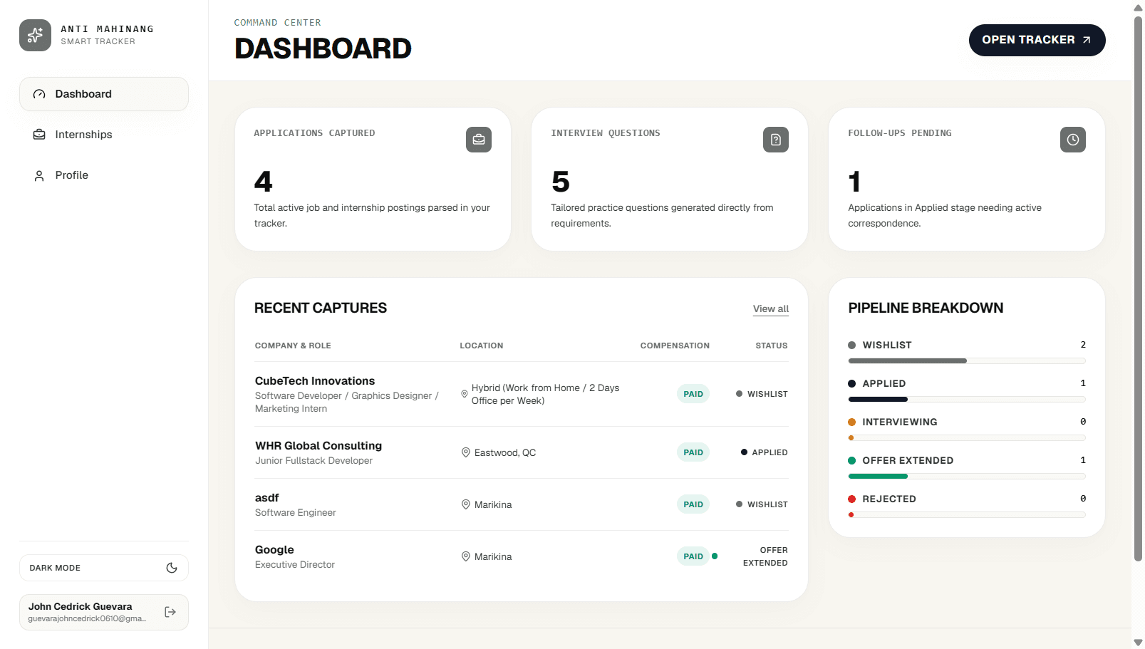 Automated Job Tracking and Interview Prep with AI